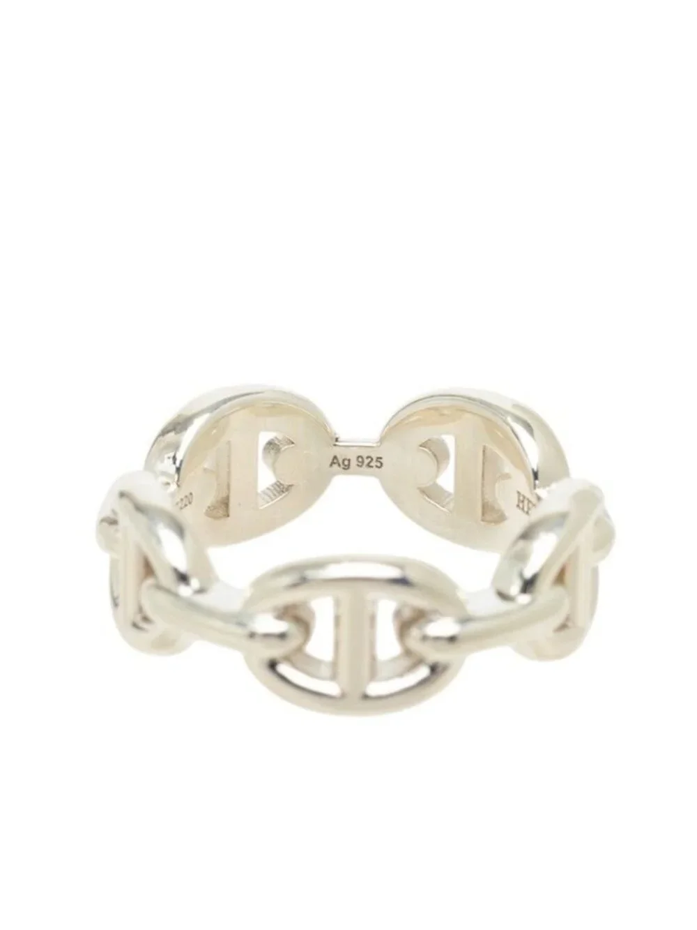 Hermes Chaine D'ancre Enchainee Ring 50 Silver